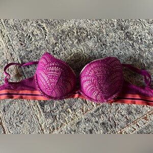 Victoria's Secret Magenta Lace Bra